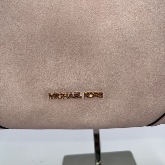Michael Kors Nicole Blush Suede and Leather Rose Gold Hardware NWT Shoulder Bag - Picture 4 of 14